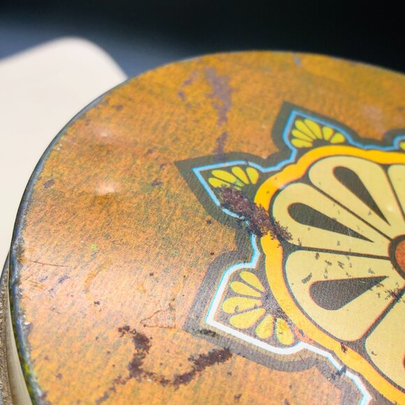 Vintage CHEINCO Homestead All Natural Cookies Tin Jar: 70s Kitchen Decor - Picture 9 of 12